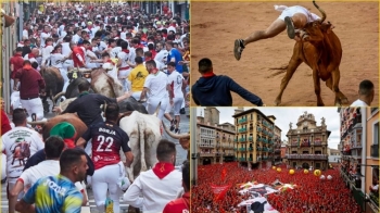 Disa të lënduar në festivalin vjetor të vrapimit të demave në Pamplona të Spanjës 