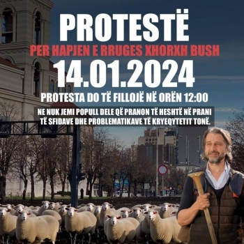 Më 14 Janar protestë kundër mbylljes së rrugës “Xhorxh Bush” në Prishtinë