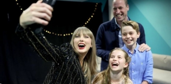 Princ William dhe fëmijët takojnë artisten pas Taylor Swift