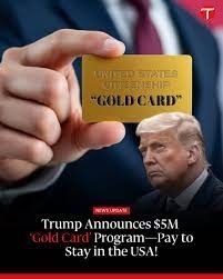 Trump thotë se SHBA do të shesë 5 milionë dollarë një ‘Gold Cart