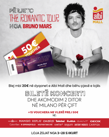 Albi Mall shpërblen dashurinë: fito udhëtim romantik dhe koncertin e Bruno